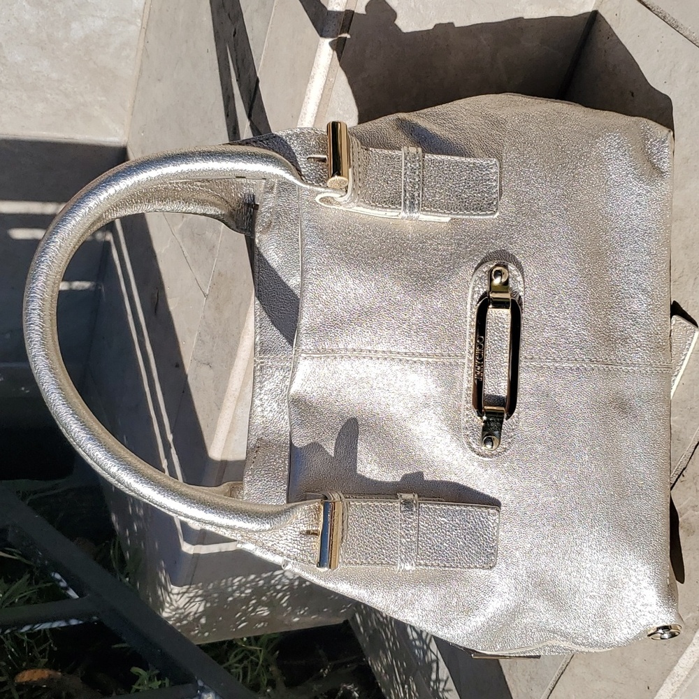Jimmy Choo Metallic Silver Satchel